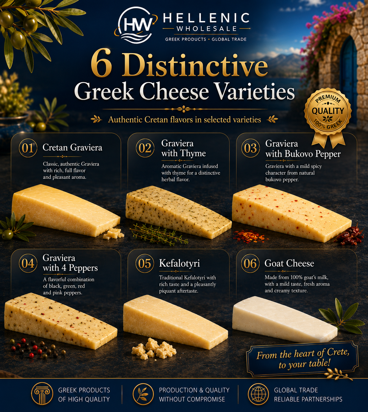 Six Distinctive Greek Cheese Varieties - Hellenic Wholesale