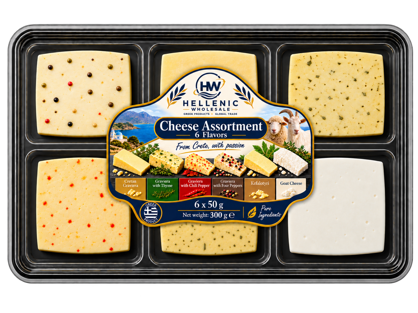 Hellenic Wholesale Cheese Assortment Complete Pack